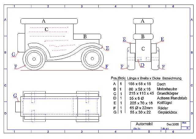 Kinder Automobil Cad