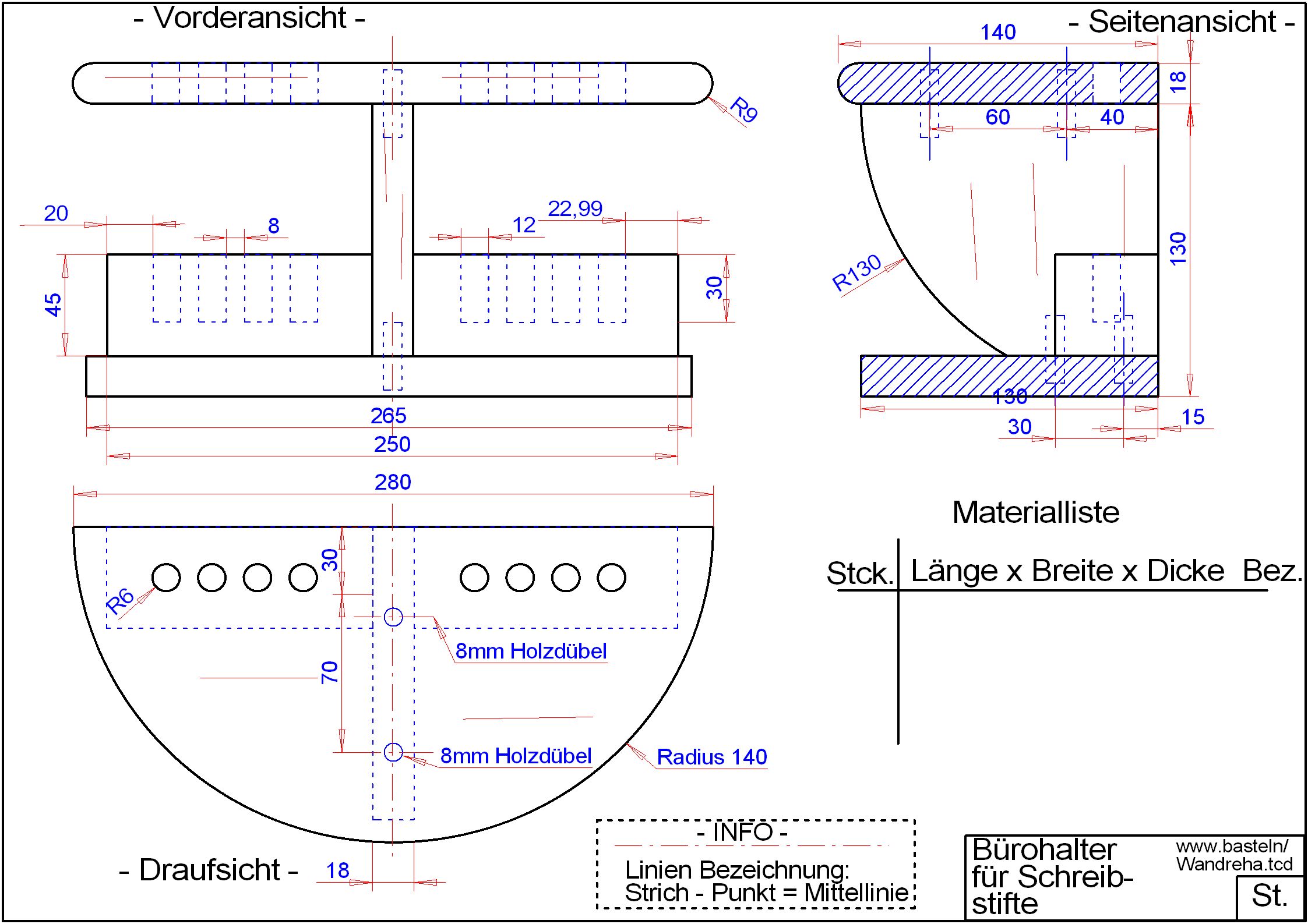 Stifte Halter fr
                              den Schreibtisch