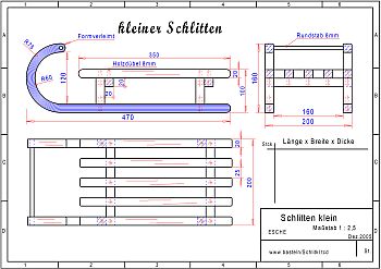 kleiner Schlitten Cad