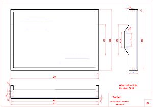 Tablett
                              hohe Kanten Cad