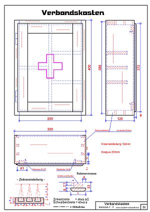 Verbandskasten mit Rahmentr Cad