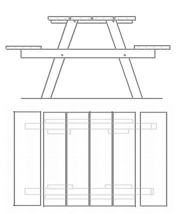 Freizeitbank Cad Zeichnung