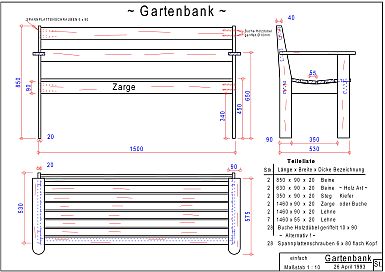 Gartenbank einfach