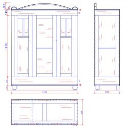 Kleiderschrank-Antik Cad