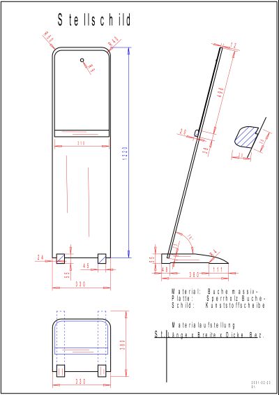 Stellschild-Cad