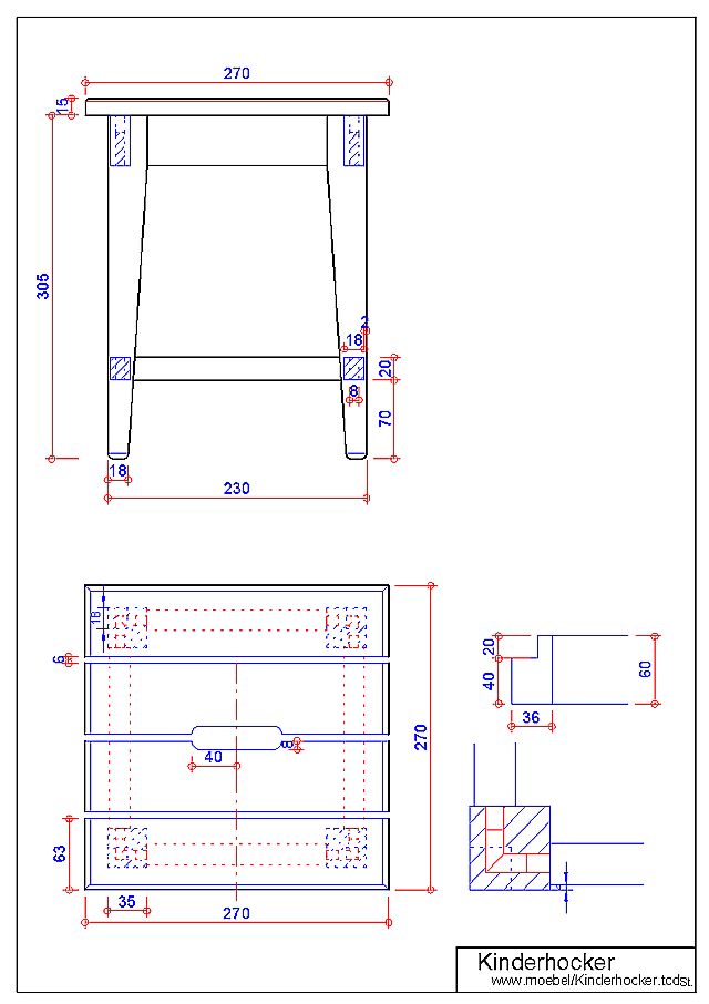 Hocker gezapft Cad