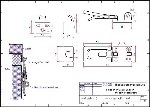 Backskistenverschluss
              Konstruktionszeichnung
