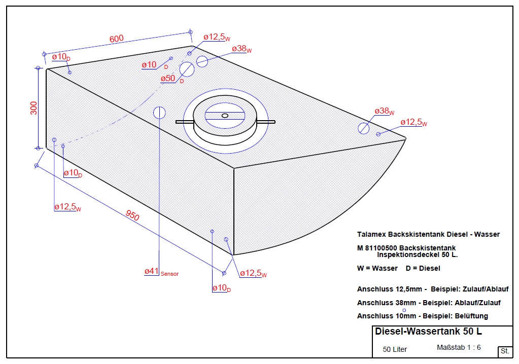 Backskistentank
              50Liter