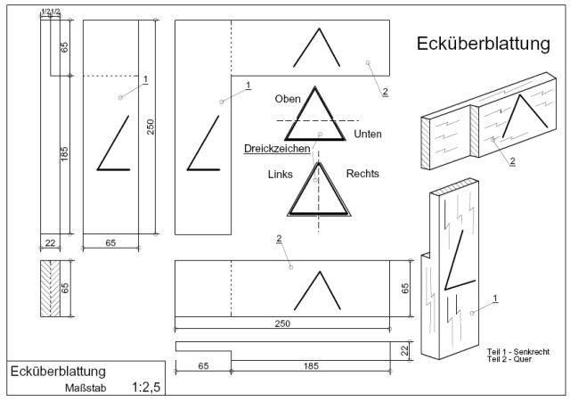 Eckberblattung Cad