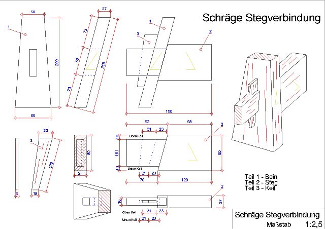 Schrge
                Stegverbindung Cad